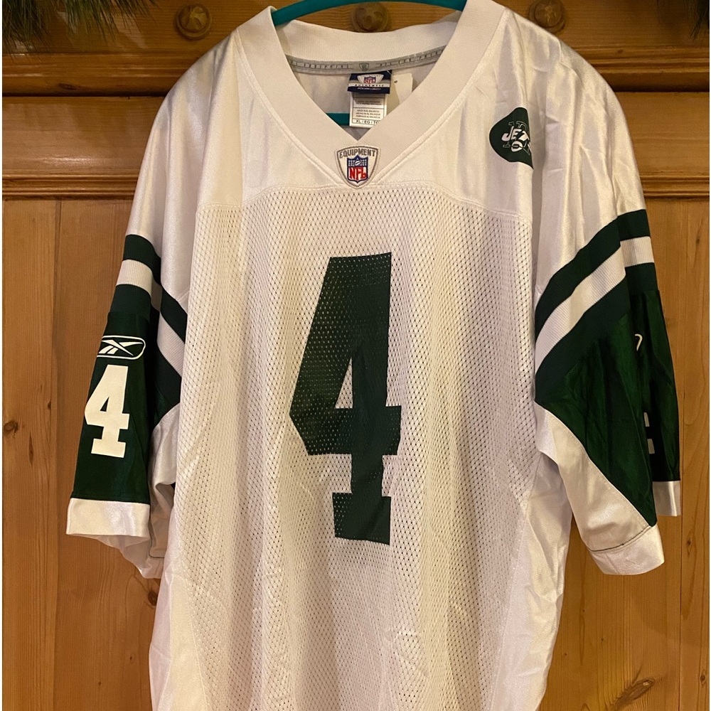 Brett Favre Reebok Premier NFL Jersey New York Jets Brett Favre White sz XL NWT